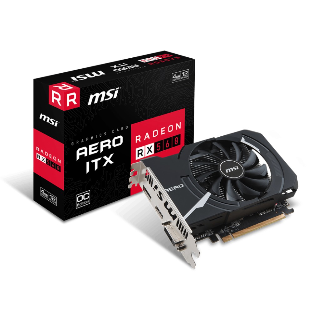 VGA MSI RX 560 4G Chuyên Cho AE làm nhạc ( Chuyên Dụng ITX )