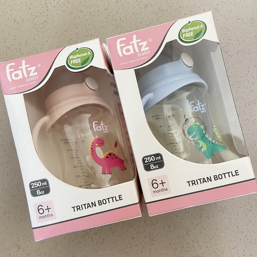 Bình tập uống Titrat bật hút 2 bên cầm tay Fatzbaby với phao 360 độ 250ml