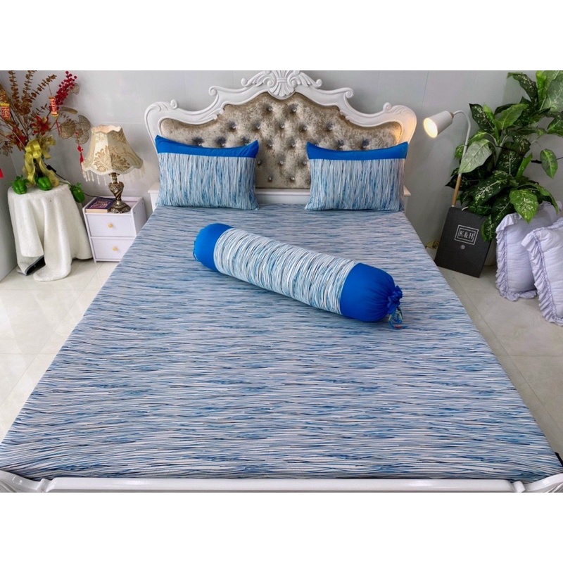 Bộ drap thun hàn quốc 4 món phối gối siêu tây