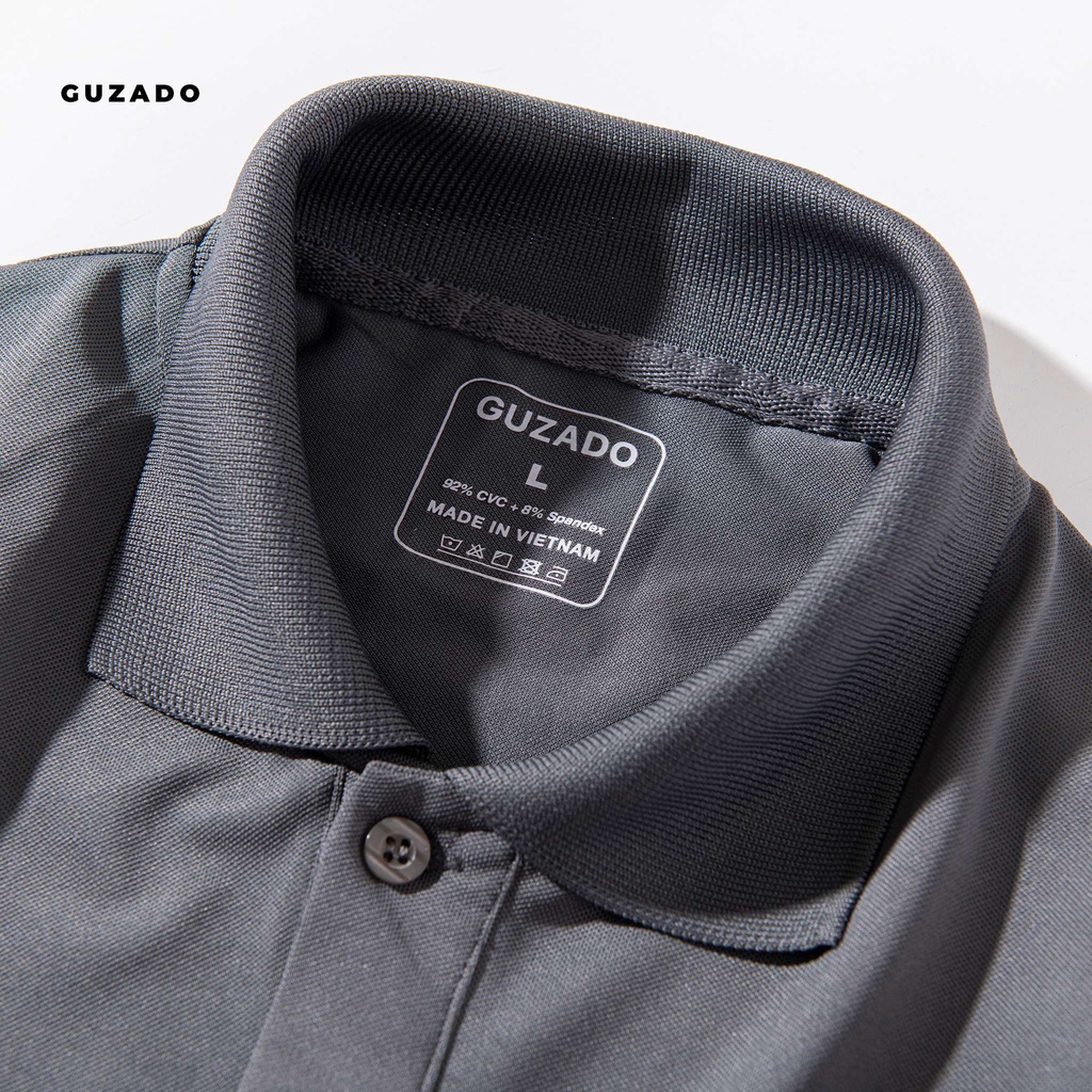 Áo thun Polo nam Guzado Vải Coolmax Cao Cấp ngắn tay trẻ trung năng động,4 màu cơ bản dễ phối đồ PL03.HN