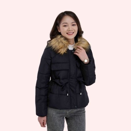 Áo phao nữ YODY rút eo, siêu ấm, siêu đẹp PHN4006 | BigBuy360 - bigbuy360.vn