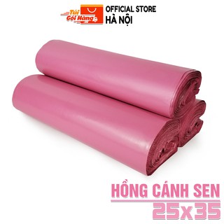 Túi Gói Hàng Tự Dính Hồng Cánh Sen Size 25x35cm Cuộn 95-100 Cái
