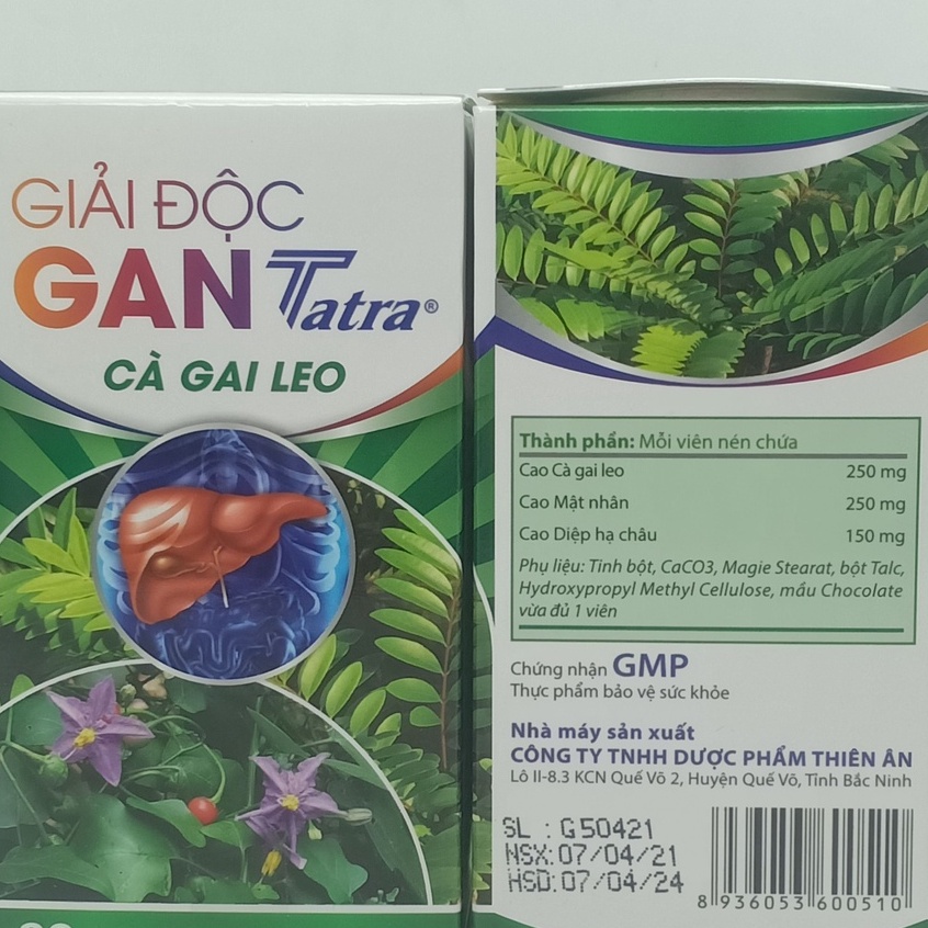 Giải Độc Gan Cà gai leo Tatra Lọ 60 viên