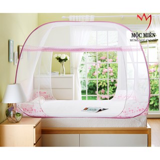 Màn Chụp Tự Bung Đỉnh Rộng Cao Cấp Mộc Miên ( video , hình thật )