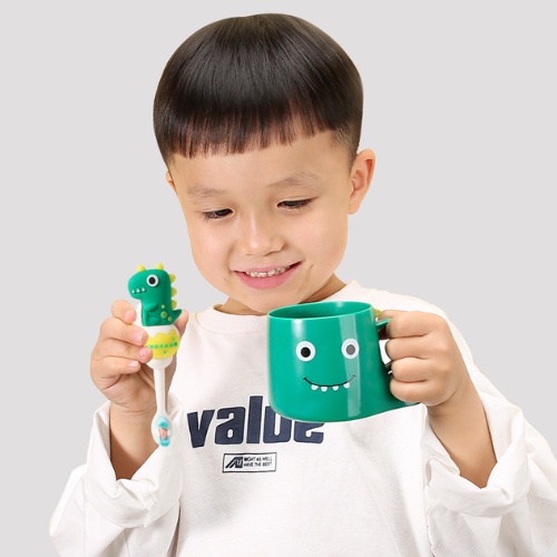 Bàn chải đánh răng cho bé KHỦNG LONG sợi lông mềm tay cầm SILICON chống trượt