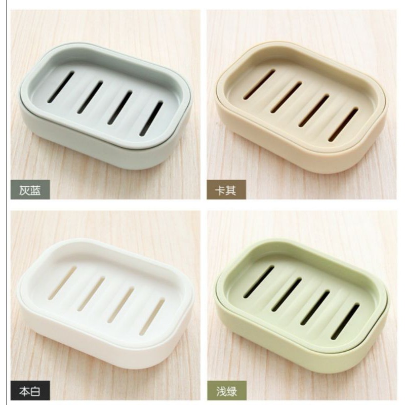 Khay Đựng Xà Phòng Hai Tầng Có Nắp Đậy Sáng Tạo Cho Đi Du Lịch