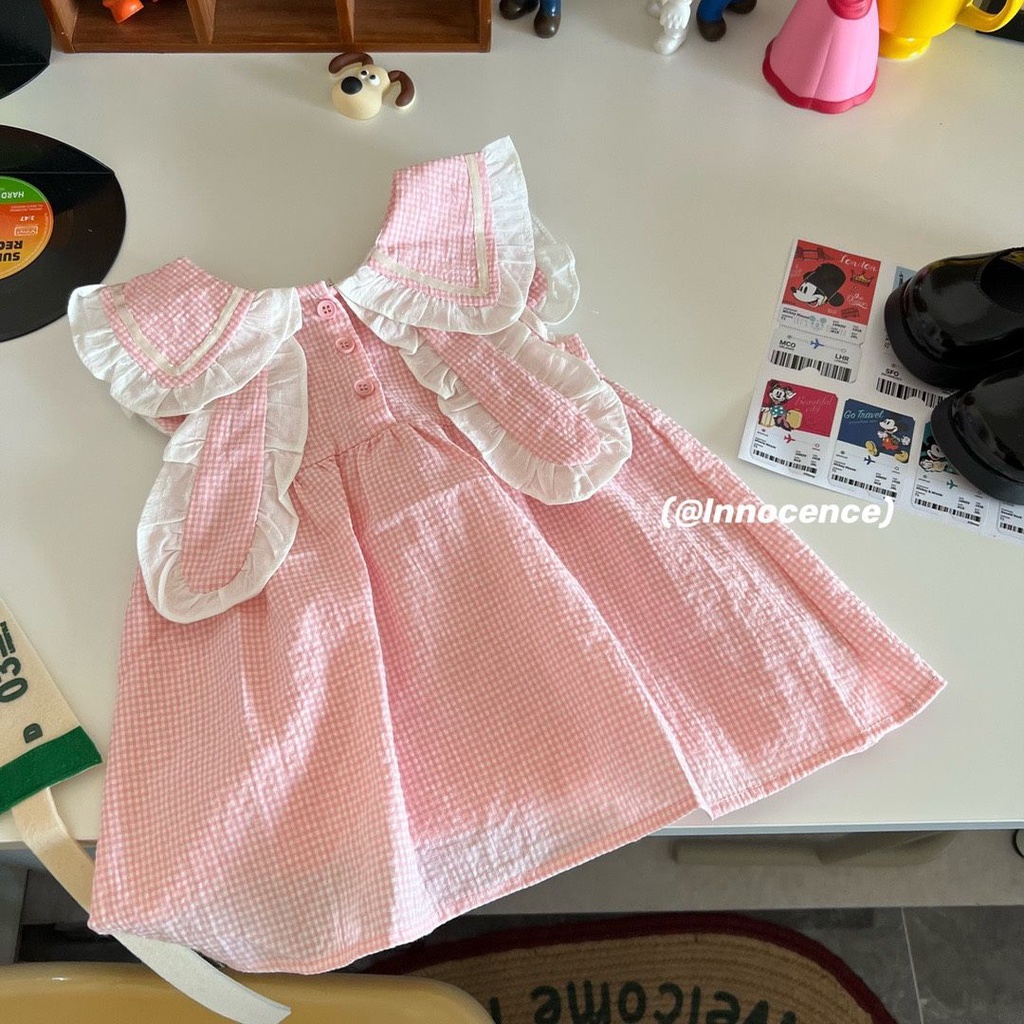 Đầm Công Chúa Thắt Nơ Chất Liệu Cotton Thời Trang Xuân Hè Hàng Mới 2022 Dành Cho Bé Gái