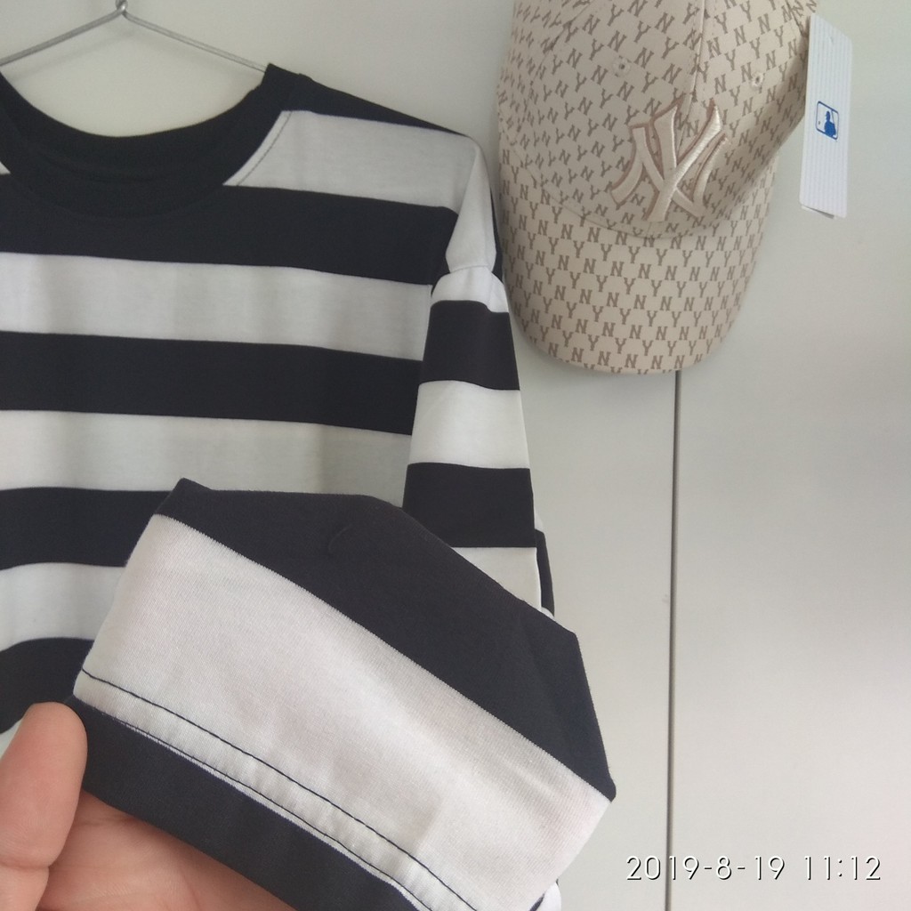 [Ảnh Thật + Video] Áo sọc ngang đen trắng Pull Unisex | Áo kẻ sọc hàn quốc thời trang | BigBuy360 - bigbuy360.vn