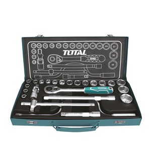 Bộ 24 cái đầu tuýp & cần 2 chiều total tht141253