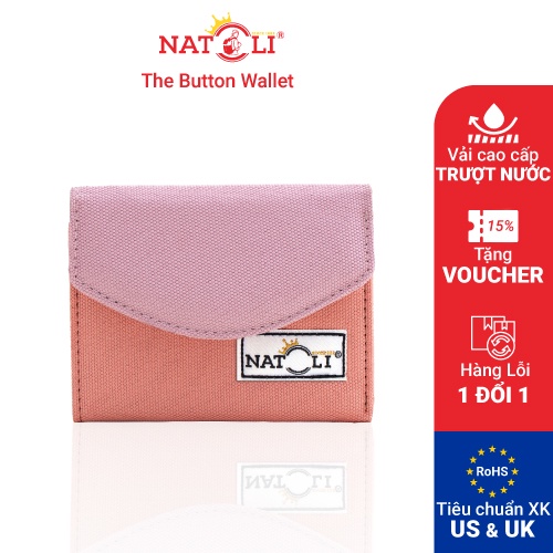 Ví nữ đựng tiền mini cầm tay, bỏ túi, nhỏ gọn cao cấp chính hãng Natoli - BST The Button Wallet