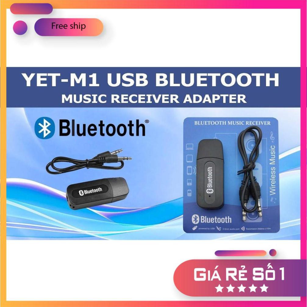 [FREESHIP TOÀN QUỐC] USB bluetooth YET-M1 - biến LOA THƯỜNG thành LOA BLUETOOTH (sử dụng cho loa, amply, oto...)