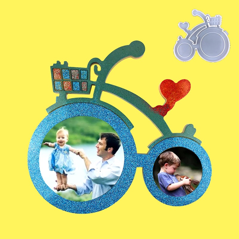 Khuôn Silicone Làm Khung Ảnh Hình Xe Đạp Độc Đáo