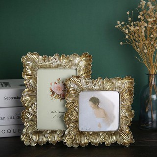 Khung đựng ảnh kích thước 6" 7" màu vàng / bạc đơn phong cách cổ điển