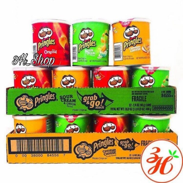 Khoai Tây Pringles hủ mini 40g - hàng xách tay Mỹ