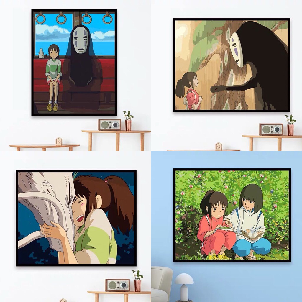 [ORDER]Tranh sơn dầu số hóa hình Spirited Away Vùng đất linh hồn