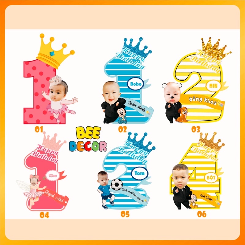 Hình Chibi Sinh Nhật Dựa Số Tuổi Cho Bé