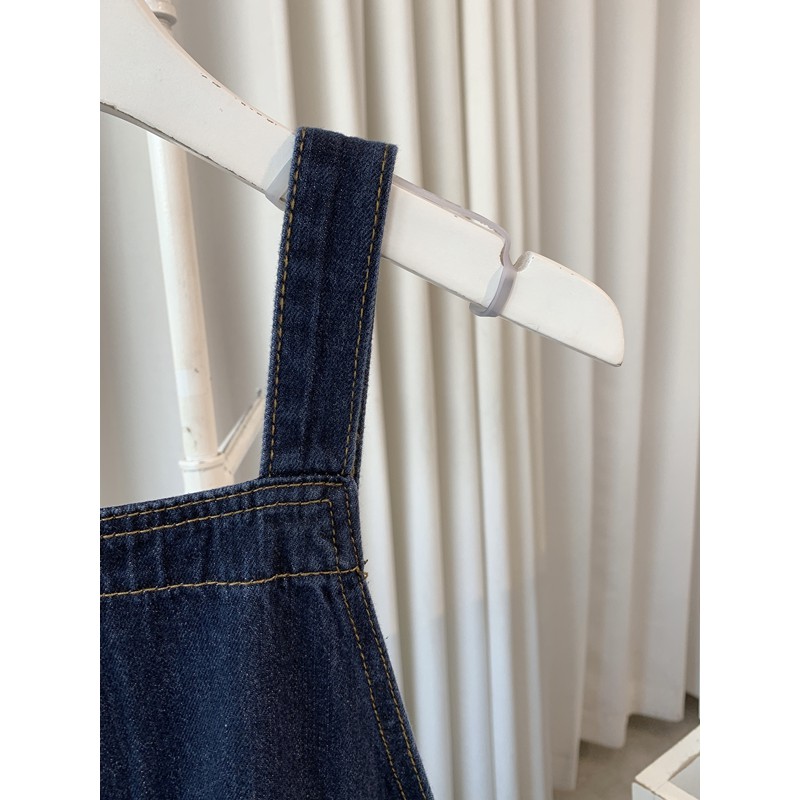 [Mã FADIRECT20 giảm 20K đơn 150K] Yếm quần dài xanh đậm chạy chỉ - YQD115 | BigBuy360 - bigbuy360.vn