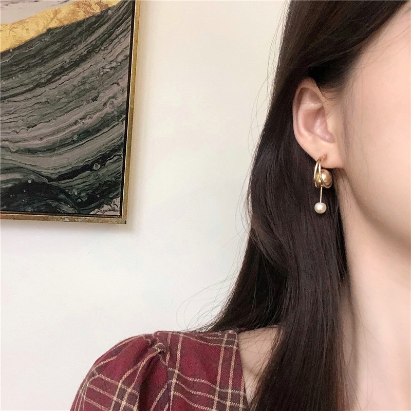 [Freeship Extra] Bông tai nữ Hàn Quốc trân châu đính ngoc trai - E0179 - Qui Accessories