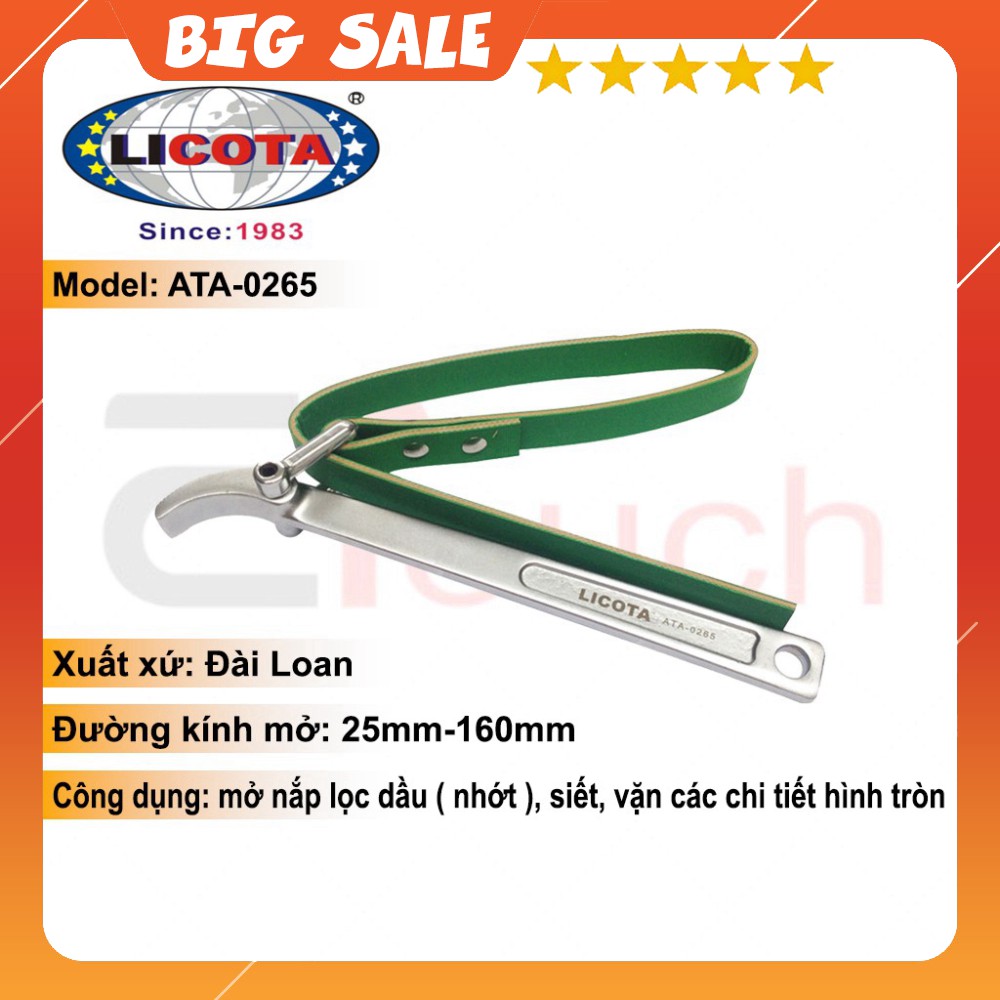 Cảo Mở Lọc Dầu (Nhớt) Bằng Dây Da Licota - ATA-0265