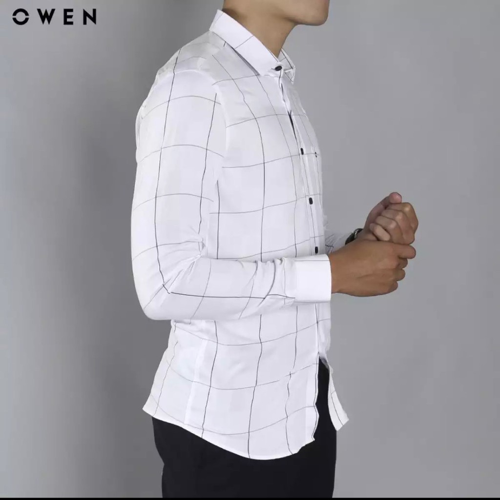 [SIZE 39OWEN - Áo sơ mi dài tay Owen REGULAR FIT chất sợi SEN 90771