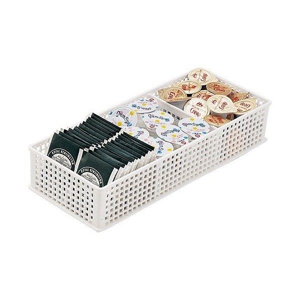 Khay đựng đồ vật chia ngăn dạng lưới màu trắng