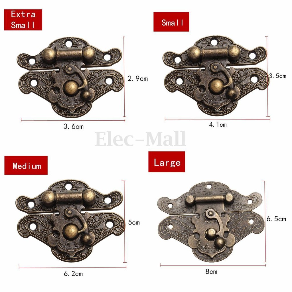 Hộp trang sức khóa gỗ phong cách cổ điển