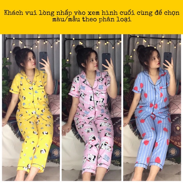 [BigSize 58-72Kg]Bộ pijama bigsize Kate thái Dài Cộc