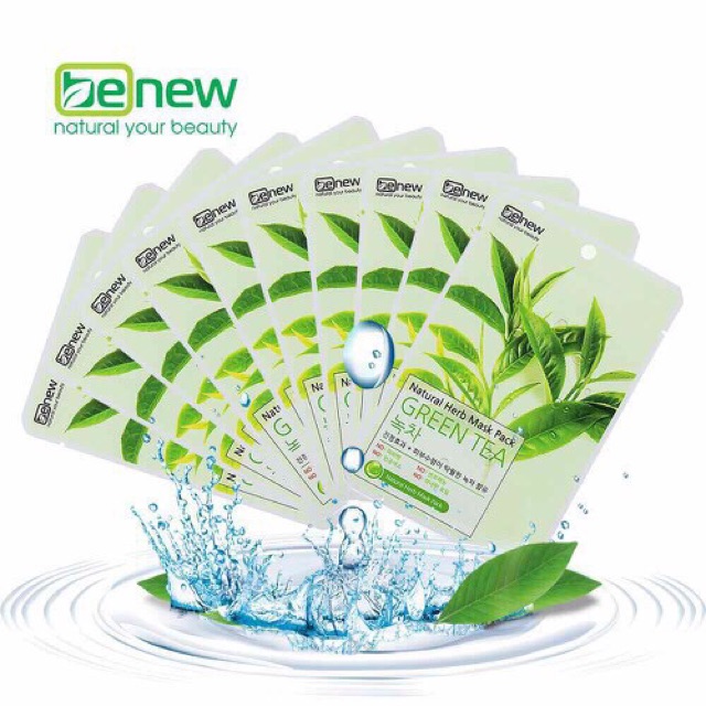 Combo 2 Mặt Nạ Trà Xanh Benew Natural Herb Mask Pack Green Tea Chính Hãng