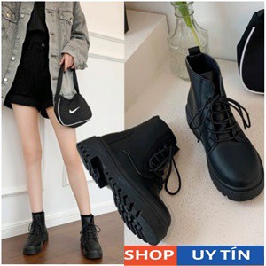 (HÀNG ĐẸP - SẴN)Boot chiến binh đen cao cổ - boot chiến binh phong cách ulzzang Hàn Quốc Cho Nữ