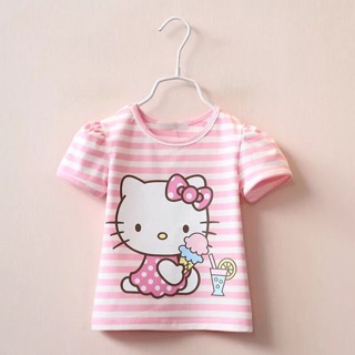 Áo thun sọc Hello Kitty