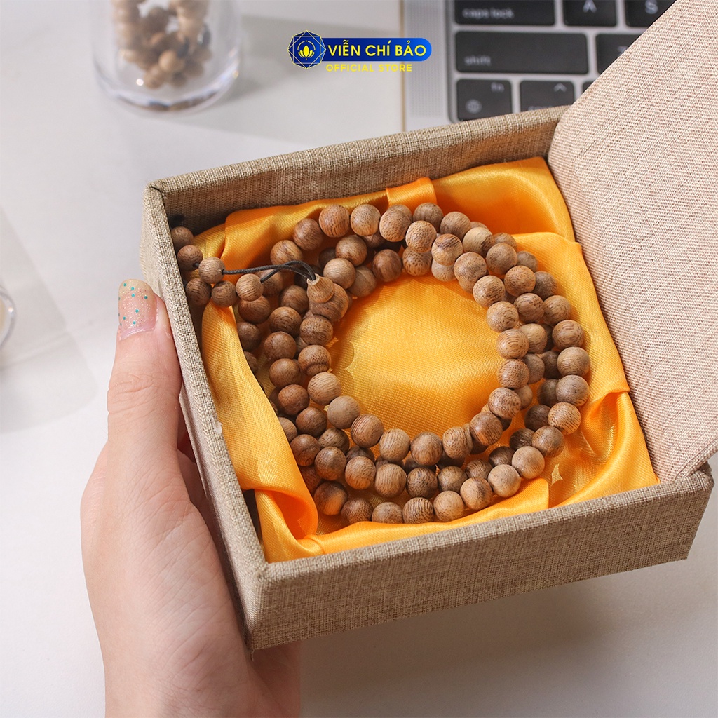 Vòng tay Trầm Hương nam nữ Chuỗi Trầm Tốc Khánh Hòa thời trang phụ kiện trang sức Viễn Chí Bảo H00013