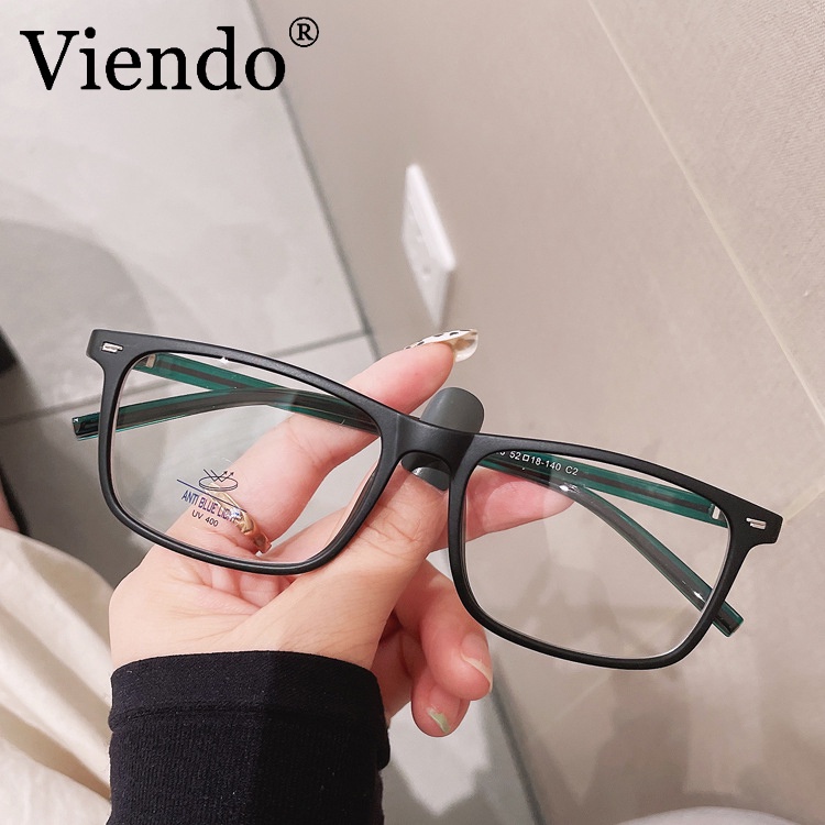 Kính mắt VIENDO gọng vuông chống ánh sáng xanh thay đổi màu sắc chống tia UV nhiều màu sắc tùy chọn thời trang unisex