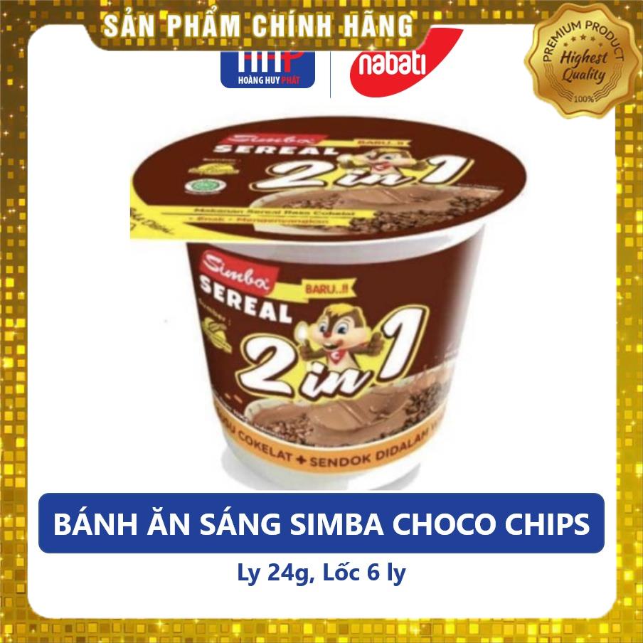 Ly Bánh ăn sáng Ngũ cốc Socola SIMBA Sereal 2 in 1 24g