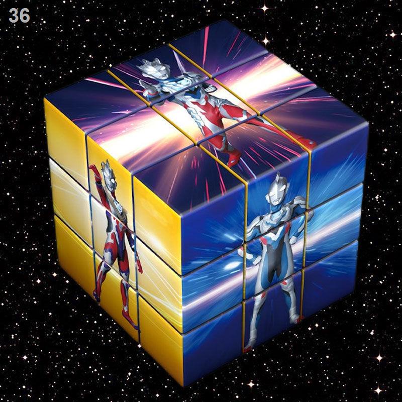 2021 ▤✌ﺴĐồ chơi khối Rubik dành cho trẻ em Phát triển trí tuệ Giải nén Hình Quà tặng Câu đố Bộ ba Phim hoạt Anime Ultram