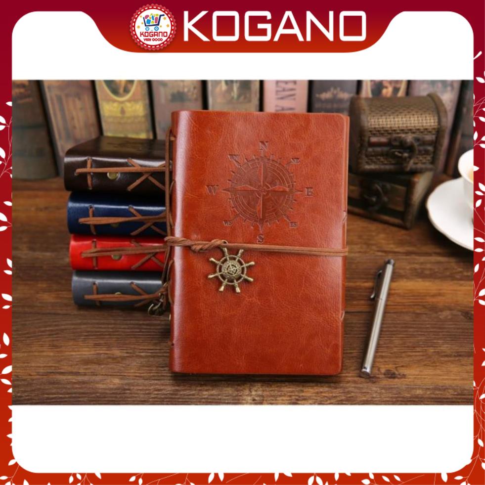 Sổ Tay Da Bìa Còng KOGANO Chất Liệu Da Mềm Ghi Chép Phong Cách Vintage Giấy Kraft SN-001044
