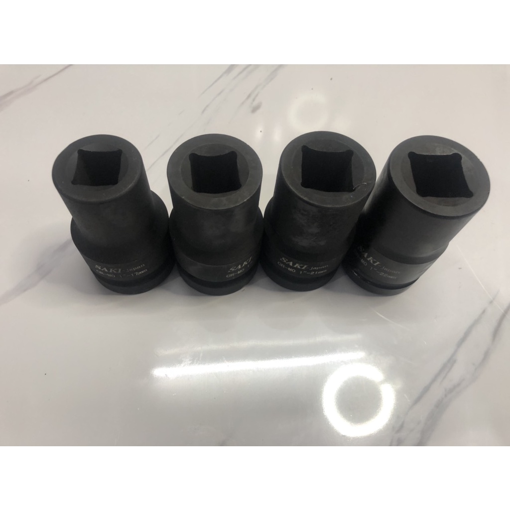Đầu típ khẩu vuông 2 đầu, kích thước mở 1 inch, mở các loại: 17, 19, 21, 22. thương hiệu Nhật Bản, TUSAKI, Thép siêu bền