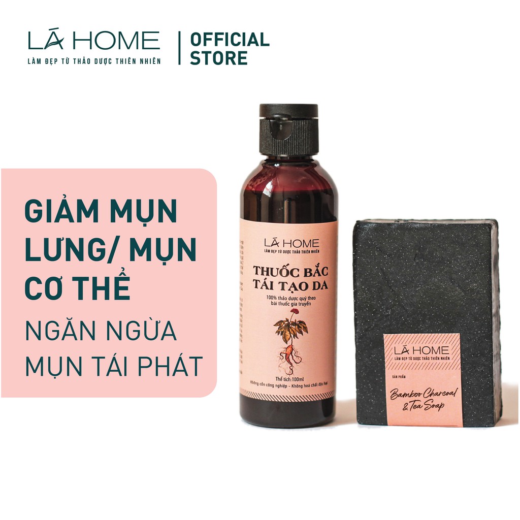 Bộ Giảm Mụn Lưng &amp; Mụn Cơ Thể - Lá Home