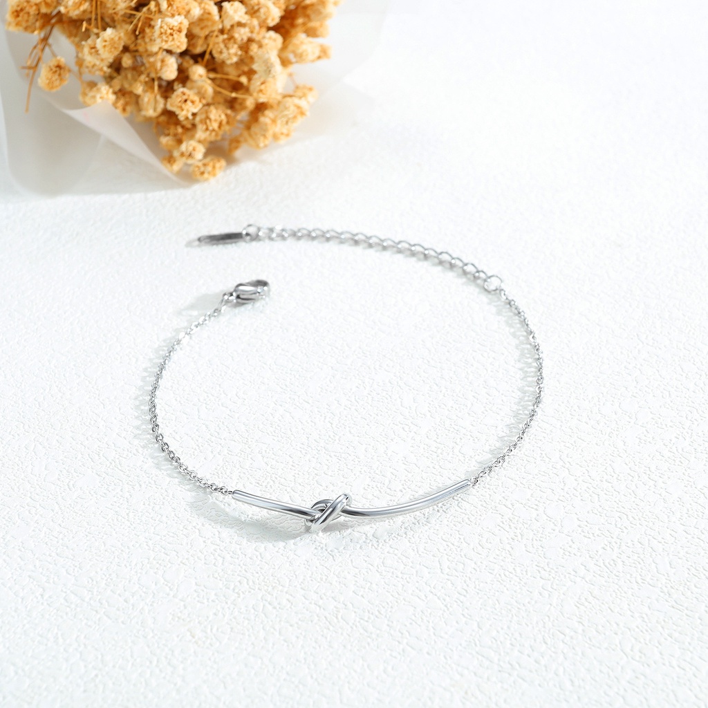 Vòng Đeo Tay Bằng Thép Titan Mạ Vàng Hồng Tinh Tế Thời Trang