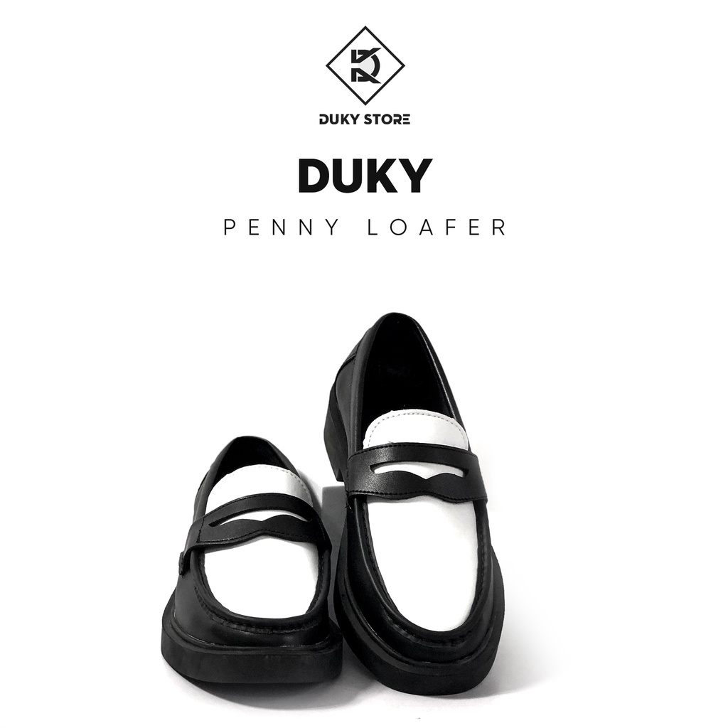 (Hàng có sẵn) Giày Loafer nam màu trắng đen chắc chắn sang trọng - Duky Store