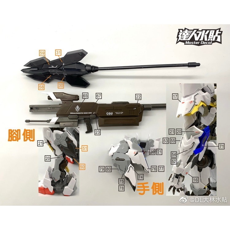 Decal DALIN DL UC63 Cho 8818 MG Barbatos