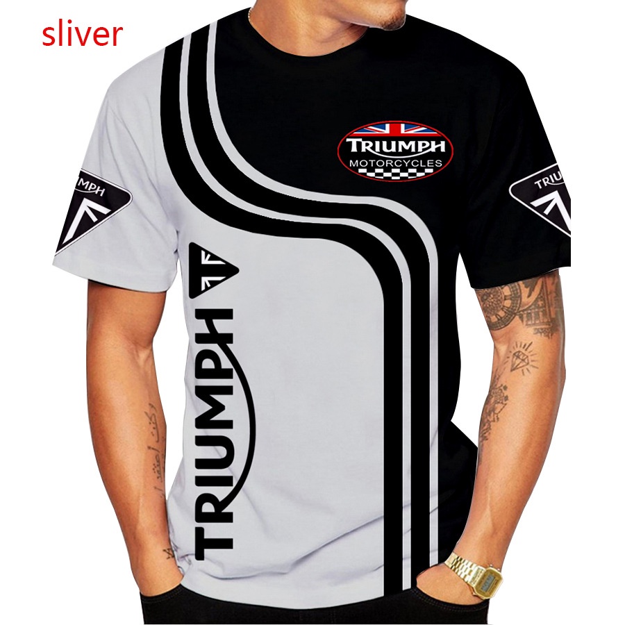 Áo Thun Nam Tay Ngắn In Hình Xe Máy 3D Cá Tính