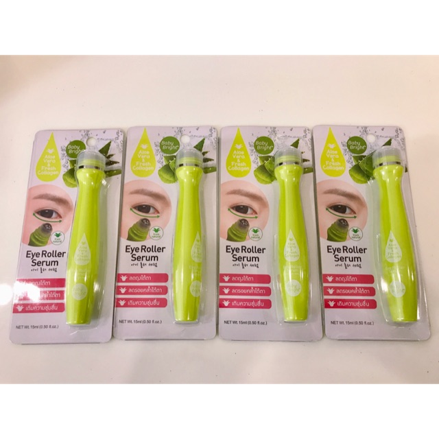 CÂY LĂN MẮT LÔ HỘI VÀ COLLAGEN TƯƠI BABY BRIGHT ALOE VERA &amp; FRESH COLLAGEN EYE ROLLER SERUM