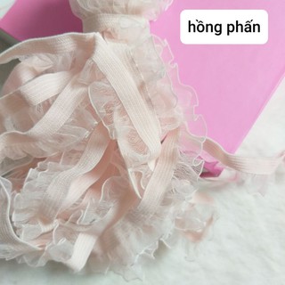 Thun viền bèo , có  nhiều màu,size 1.5cm_2cm (5 mét )
