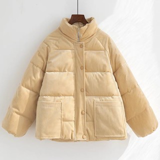 mie studio - SẴN 1 SỐ SIZE Áo phao sọc gân phong cách Hàn Quốc