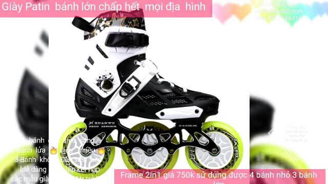 Frame giày patin 2in1 chấp hết mọi địa hình