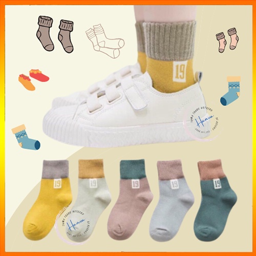 Set 5 Đôi Tất Vớ Cổ Cao Bé Trai Và Bé Gái 1-12t Xinh Xắn Dễ Thương