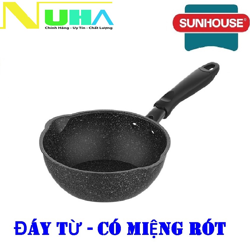 CHẢO SÂU ĐÁY TỪ MIỆNG RÓT SUNHOUSE 20/26/28/30cm Dày Dặn Siêu Bền Đẹp-SHS-MRD