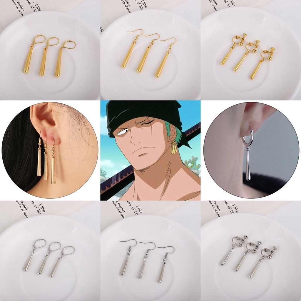 1 Khuyên Tai Kim Loại Hóa Trang Nhân Vật BORAG Trong Phim Hoạt Hình One Piece