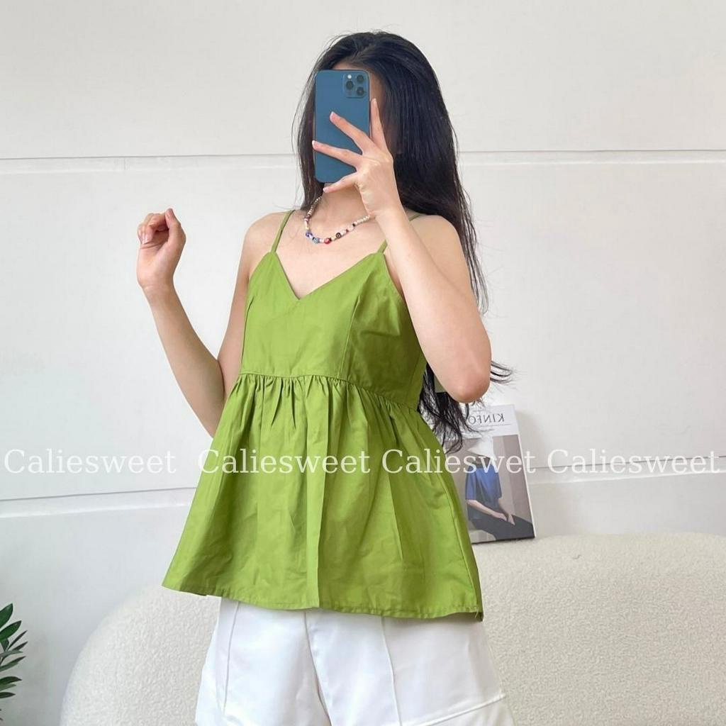 Áo 2 dây babydoll Caliesweet áo 2 dây thoáng mát ngày hè năng động thời trang