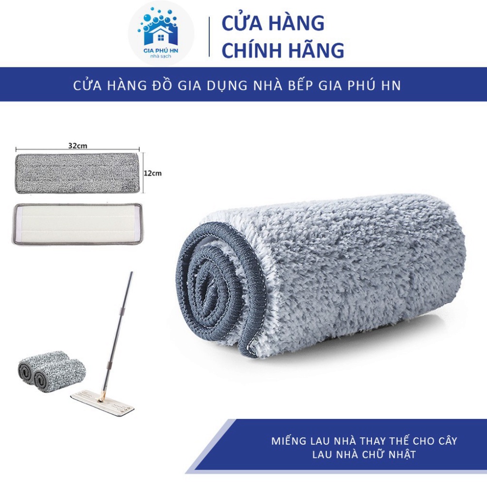 Combo 10 Miếng Lau Nhà Thay Thế Dành Cho Cây Lau Nhà , Miếng Lau Nhà Hình Chữ Nhật